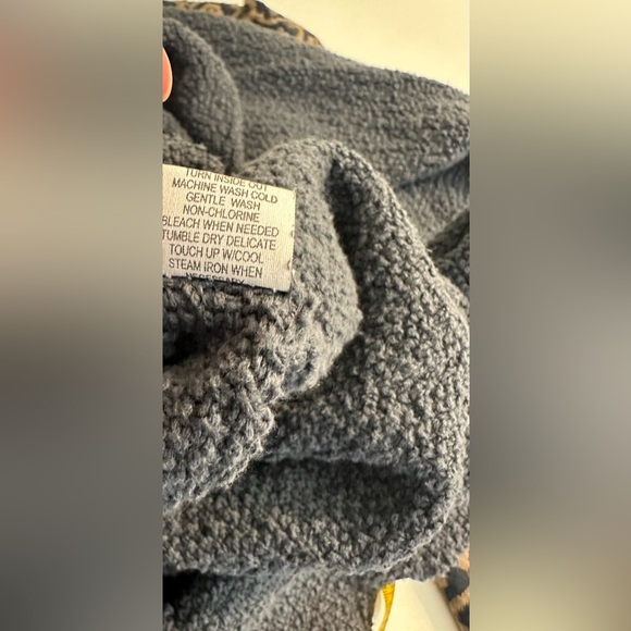 MARGARET WINTERS Cowl Neck Sweater Gray Textured Knit Cotton USA Plus Size Grey - Picture 7 of 8